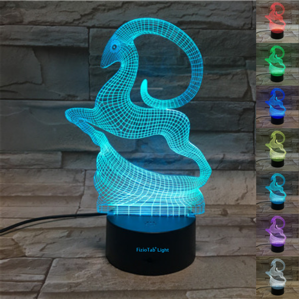 Lampa De Veghe 3D LED Capricorn, FizioTab Light, 7 Culori, Lumina Ambientala, Alimentare USB